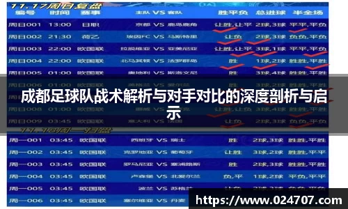 成都足球队战术解析与对手对比的深度剖析与启示